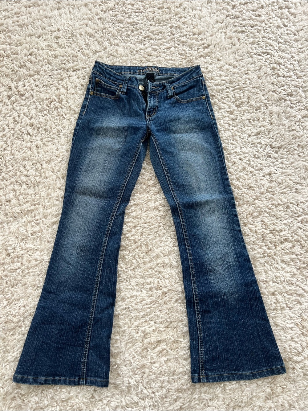 Women's Dark Blue Flare Jeans - Classic Flared Denim